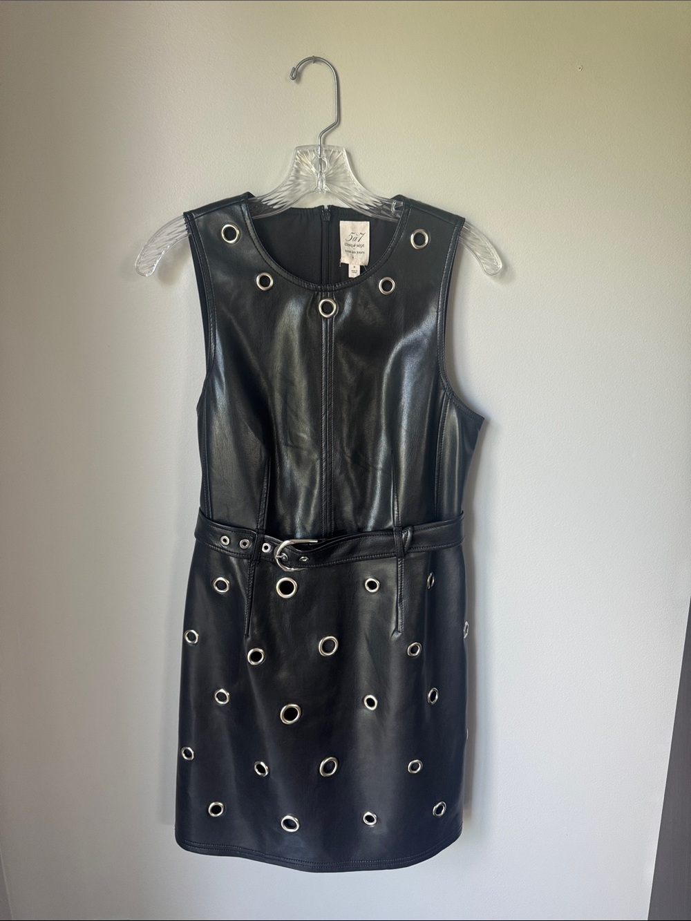 Cinq a Sept Moto dress black size 8